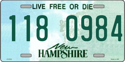 NH license plate 1180984