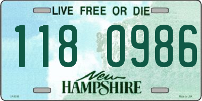 NH license plate 1180986