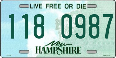 NH license plate 1180987