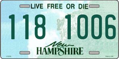 NH license plate 1181006
