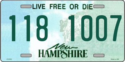 NH license plate 1181007