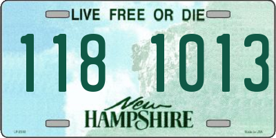 NH license plate 1181013