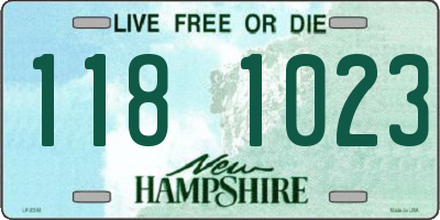 NH license plate 1181023