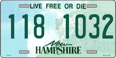NH license plate 1181032