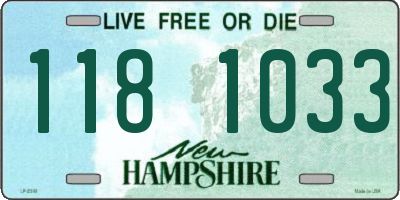 NH license plate 1181033