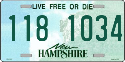 NH license plate 1181034