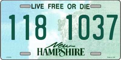 NH license plate 1181037