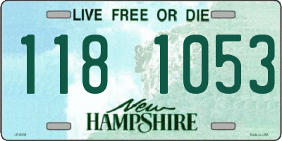 NH license plate 1181053