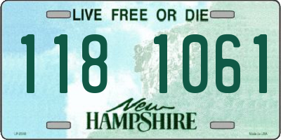 NH license plate 1181061