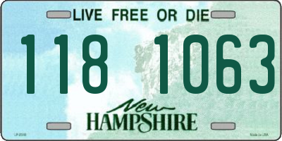 NH license plate 1181063