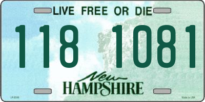 NH license plate 1181081