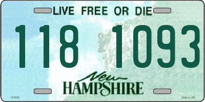 NH license plate 1181093