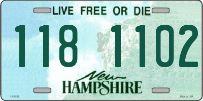 NH license plate 1181102