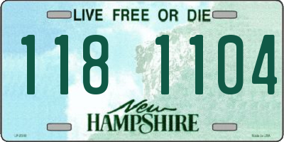 NH license plate 1181104