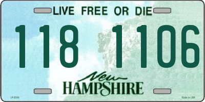NH license plate 1181106