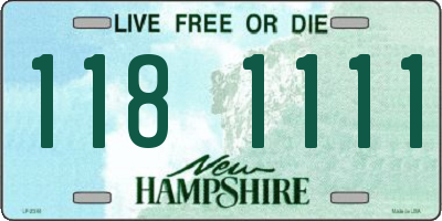 NH license plate 1181111