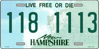NH license plate 1181113