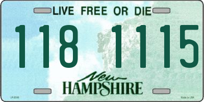 NH license plate 1181115