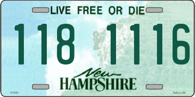NH license plate 1181116