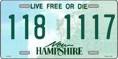 NH license plate 1181117