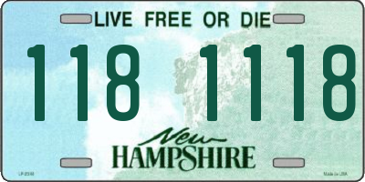 NH license plate 1181118