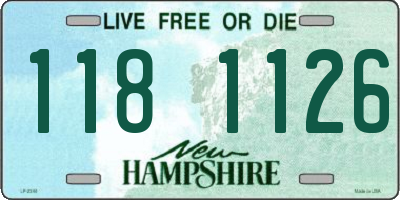 NH license plate 1181126