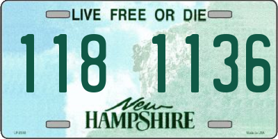 NH license plate 1181136