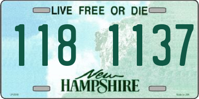 NH license plate 1181137