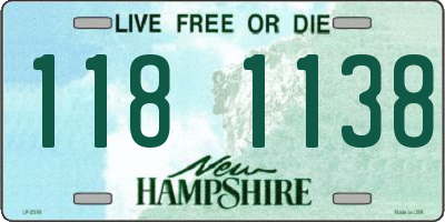 NH license plate 1181138