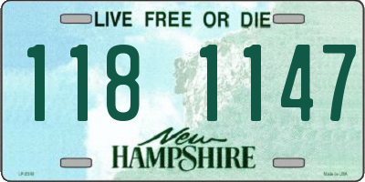 NH license plate 1181147