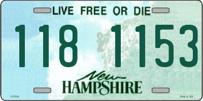 NH license plate 1181153