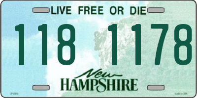 NH license plate 1181178