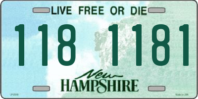 NH license plate 1181181