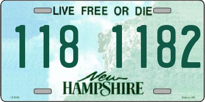 NH license plate 1181182