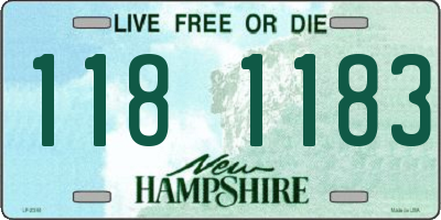 NH license plate 1181183