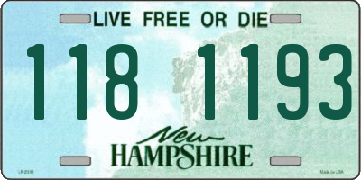 NH license plate 1181193