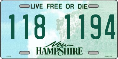 NH license plate 1181194