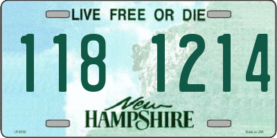 NH license plate 1181214