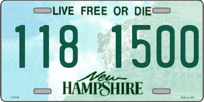 NH license plate 1181500