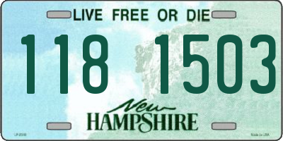 NH license plate 1181503