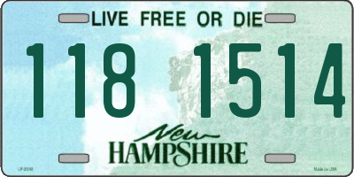 NH license plate 1181514