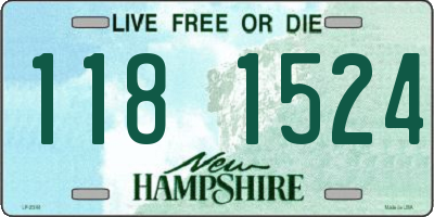 NH license plate 1181524