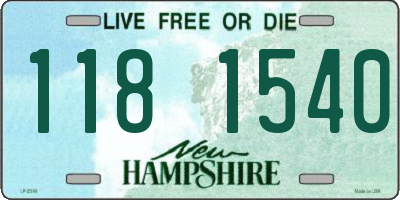 NH license plate 1181540