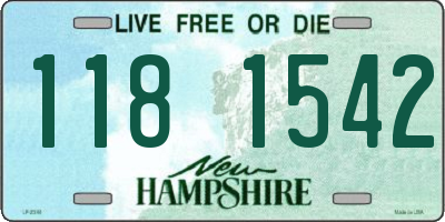 NH license plate 1181542