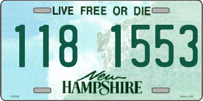 NH license plate 1181553