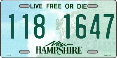 NH license plate 1181647