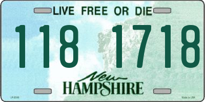 NH license plate 1181718