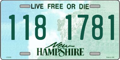 NH license plate 1181781