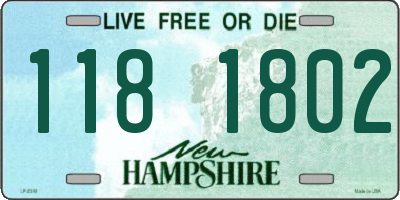 NH license plate 1181802