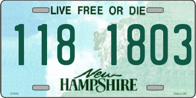NH license plate 1181803